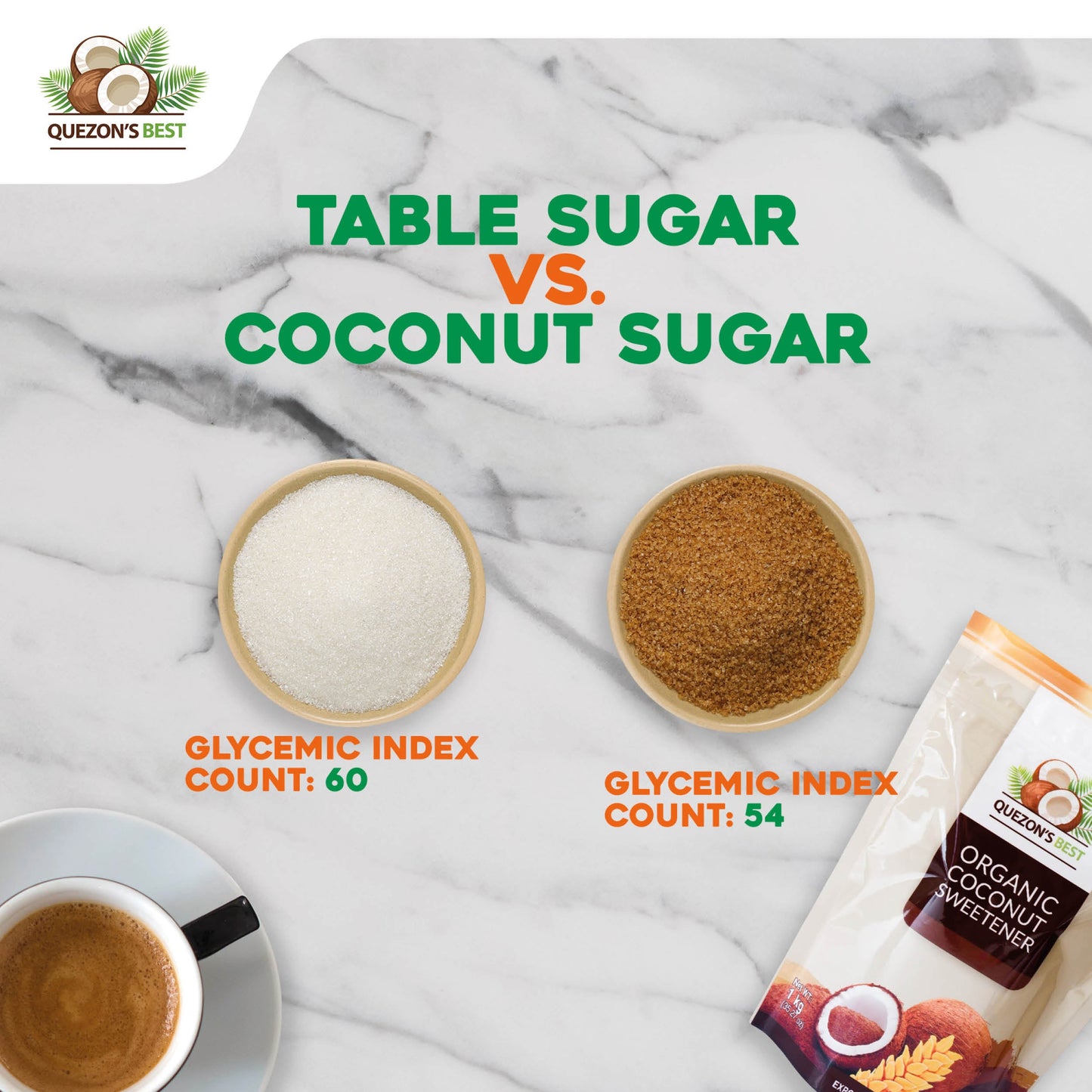 Quezon's Best Organic Coconut Sugar 500g