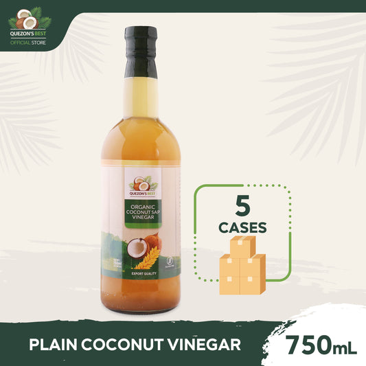 Quezon's Best Plain Organic Coconut Sap Vinegar 750mL x 12 - 5 Cases