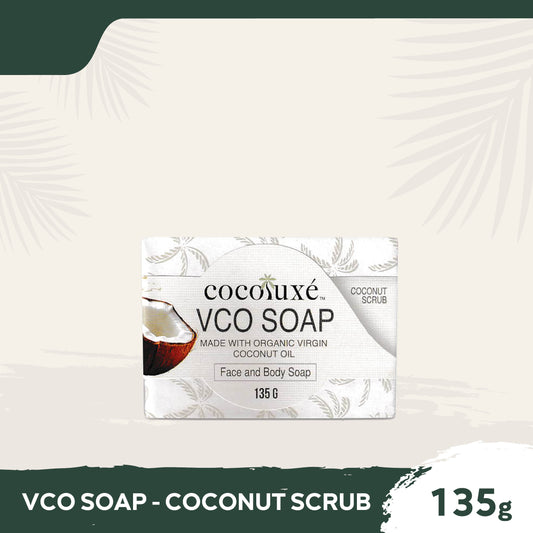 Cocoluxe VCO Soap w/ Coconut Scrub 135g (made with Organic VCO)
