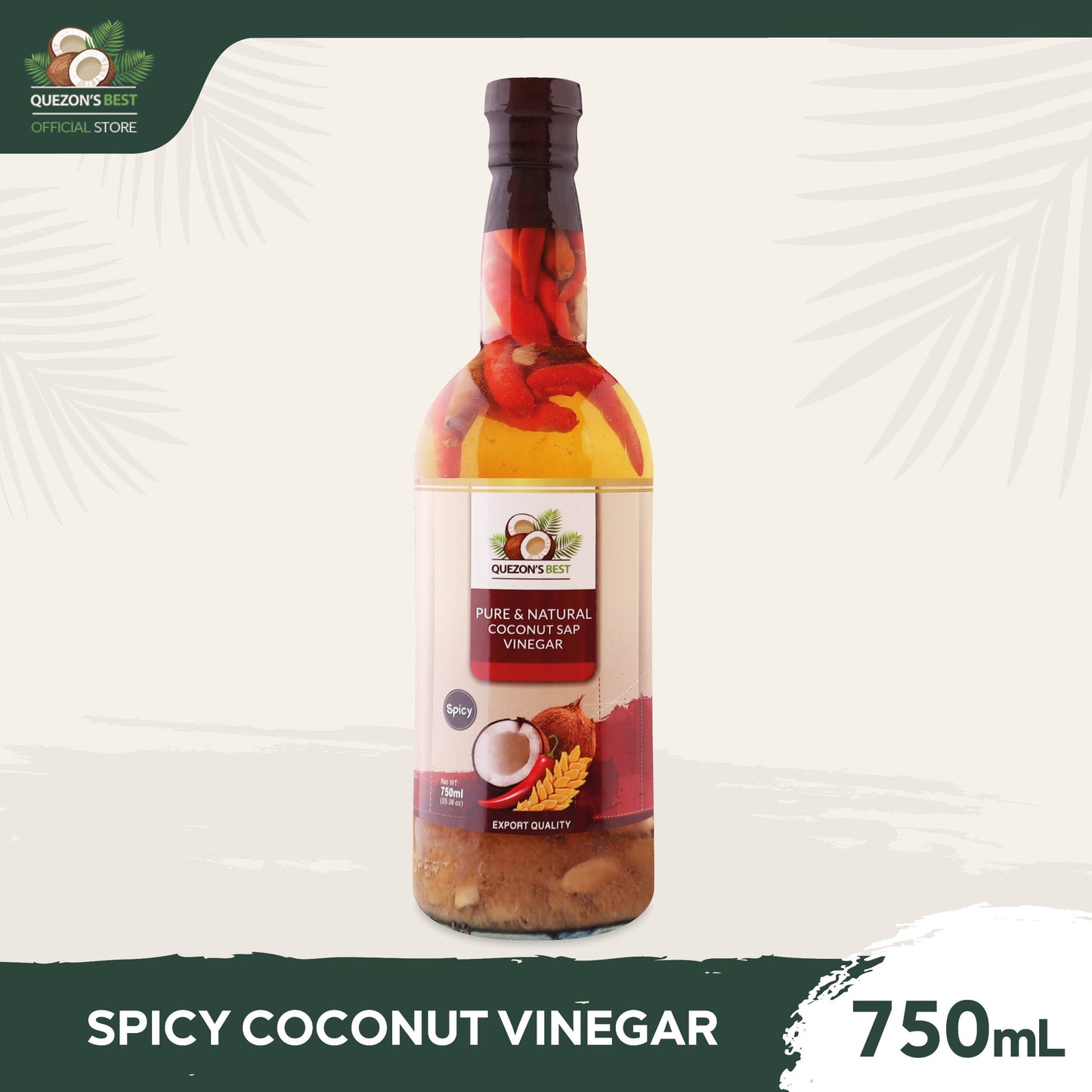 Quezon's Best Spicy Coconut Sap Vinegar 750mL