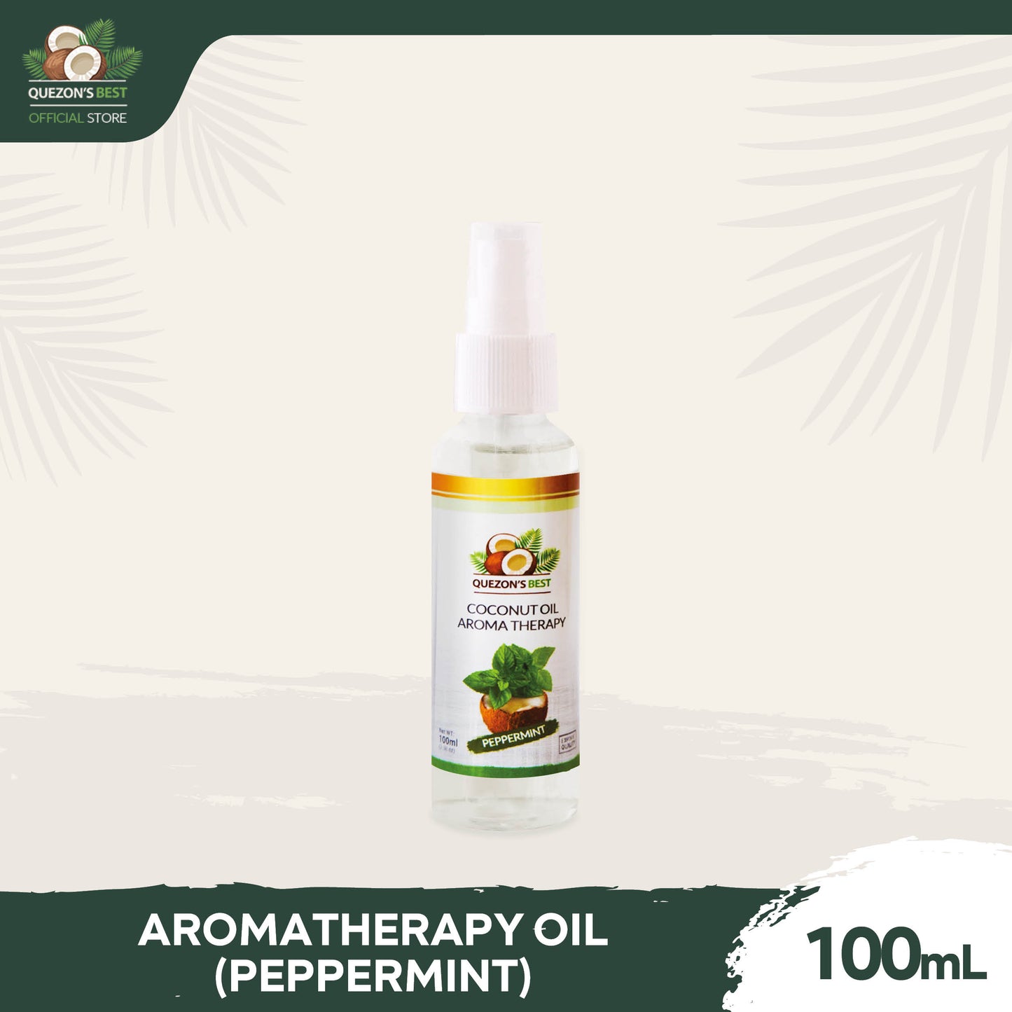 Quezon's Best Aroma Therapy Coconut Oil - Peppermint 100mL